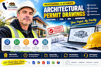 draw professional architectural, structural, mep and engineering permit drawings