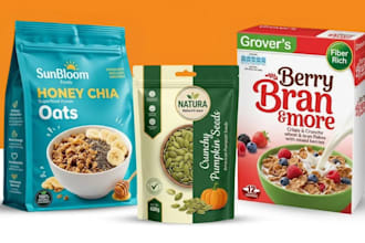 pouch design, packaging pouch label design and ai packaging into print ready