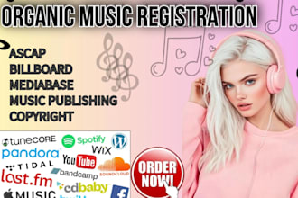 set up your music registration copyright royalty ascap, songtrust landr cd baby