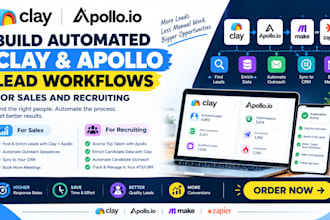 setup clay and apollo workflows for automated sales pipeline integration