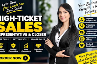 do sales representative prospect list salesperson high ticket sales sales closer