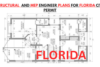 provide structural architectural mep plans and stamp for florida city permit