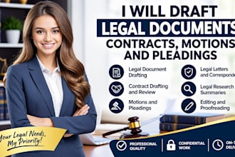 draft legal documents contracts motions and pleadings