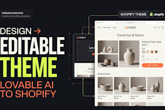 convert lovable ai website to editable shopify theme