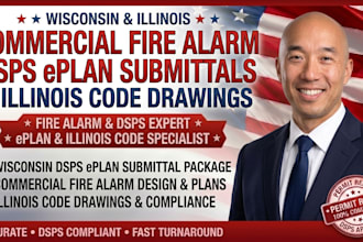 draft wisconsin commercial fire alarm and dsps eplan submittal package, illinois