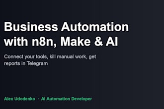 automate your business workflows with n8n, make, zapier and ai