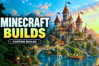 create custom minecraft builds castles houses village spawns and minecraft maps