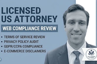 review website terms of service and privacy policy as US attorney