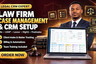 setup freshsales clickup mondaycom legal cm lexzur highq clio leap legal case