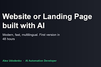 build a modern website or landing page with ai, fast and multilingual