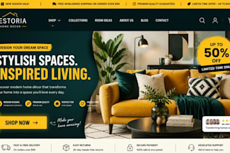 design profitable home decor shopify store, home decor website, home management