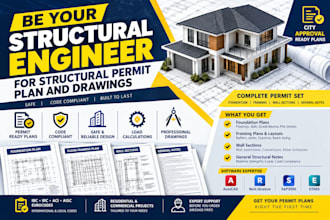 be your structural engineer for structural permit plan and drawings