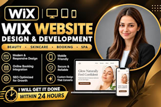 design wix spa website esthetician website skincare website wix booking website