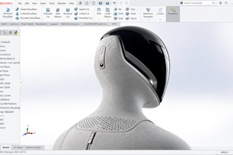 design wearables tech, smart helmets and headgear 3d cad in solidworks