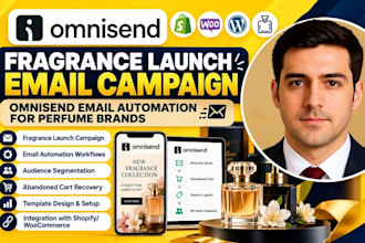 setup omnisend fragrance launch email campaign automation for perfume brands