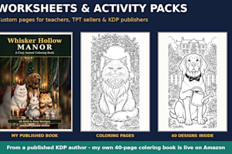 create custom worksheets and activity pages for teachers