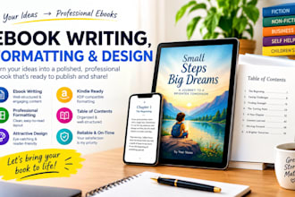 format and design your ebook for kindle and publishing