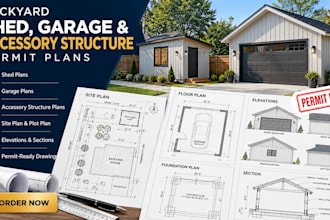 design custom backyard shed garage and adu plans