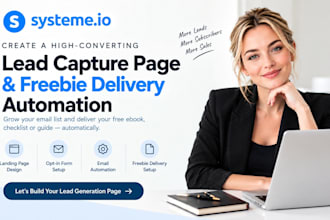 create systeme io lead capture page freebie delivery automation lead generation