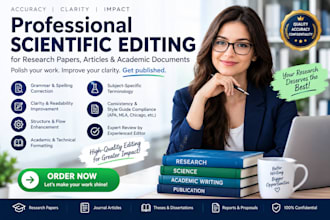 professionally edit your scientific paper and manuscript