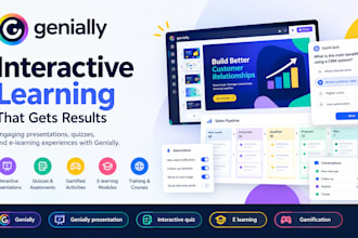 create interactive genially presentations, quizzes and elearning