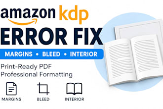 fix amazon KDP interior margin, bleed, and formatting errors