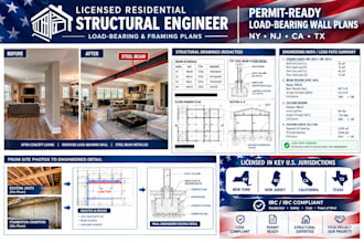 do load bearing wall removal plans beams new york new jersey california texas