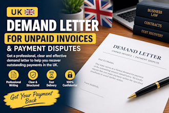 draft a UK demand letter for unpaid invoices and payment disputes