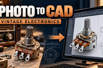 create accurate cad models from photos of vintage audio or electronic parts