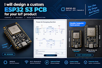design a custom esp32 s3 pcb for your iot product