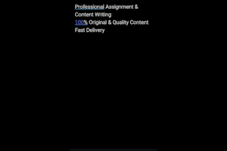 do professional assignment writing and content writing