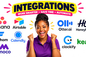 asana integration airtable fathom calendly moco otter ai honeybook clockify keap