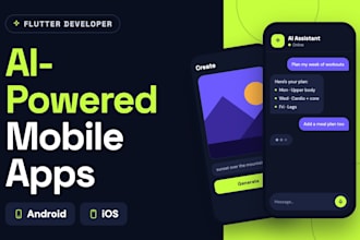 build ai mobile app, ai chatbot app in flutter for android and ios