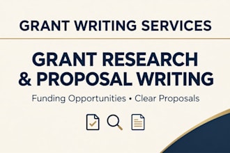 research grant opportunities and draft grant proposals