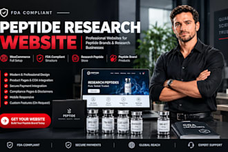 setup fda compliant peptide research peptide woocommerce website peptide website