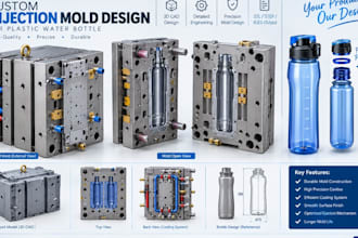 design injection mold, plastic and silicone mold cad for manufacturing