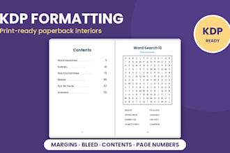 format your book interior for amazon KDP paperback