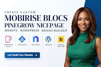 build a custom mobirise nicepage blocs pinegrow duda website wordpress blocks