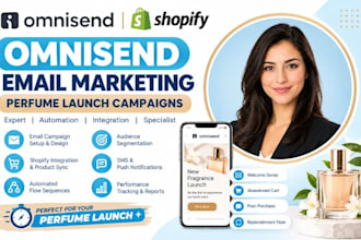 setup omnisend fragrance launch email campaigns for perfume brands