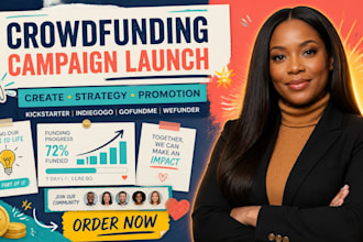 create, promote kickstarter indiegogo gofundme, wefunder crowdfunding campaign