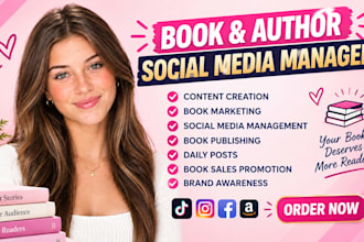 manage your author social media, booktok marketing and book promotion