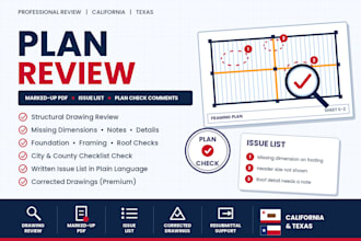 review your structural drawings for california and texas permit
