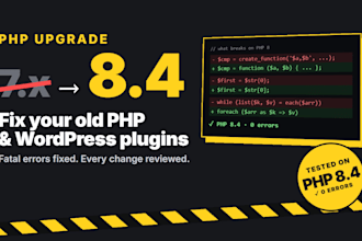 upgrade your legacy PHP or wordpress plugin to PHP 8 4