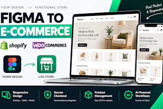 convert figma designs to react,vue shopify,woocommerce to ecommerce websites