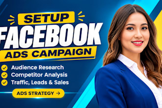 setup face book ads meta ads instagram ads facebook marketing for leads, sales
