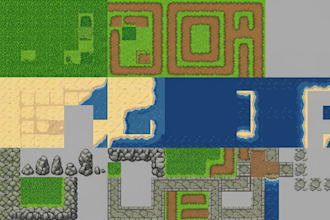 create pixel art rpg maker tilesets terrain transitions for 2d game environments