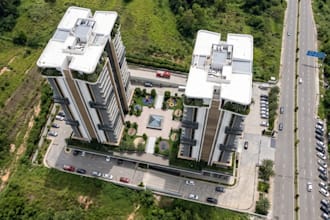 rvt 3d tower,high rise residential, retail, commercial,leisure space,parking lot
