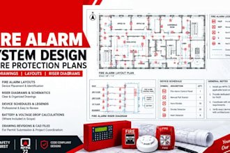 create nfpa 72 fire alarm permit drawings and fire protection plans