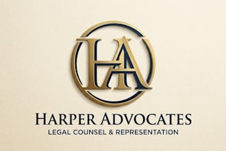 create a monogram advocate logo for lawyer