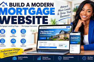build a fast modern mortgage website, mortgage landing page, mortgage calculator